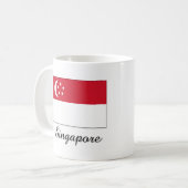 Singapore-vlaggenontwerp Koffiemok (Voorkant links)