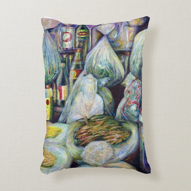 Singapore's zonnegedroogde aroma's accent kussen (Voorkant(Verticaal))