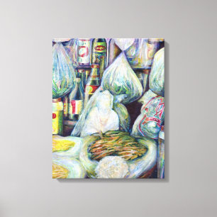 Singapore's zonnegedroogde aroma's canvas afdruk