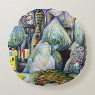 Singapore's zonnegedroogde aroma's rond kussen