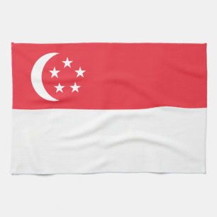 Singaporese vlag theedoek