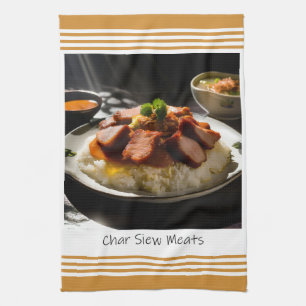 Singapour Char Siew Viandes Serviette de cuisine