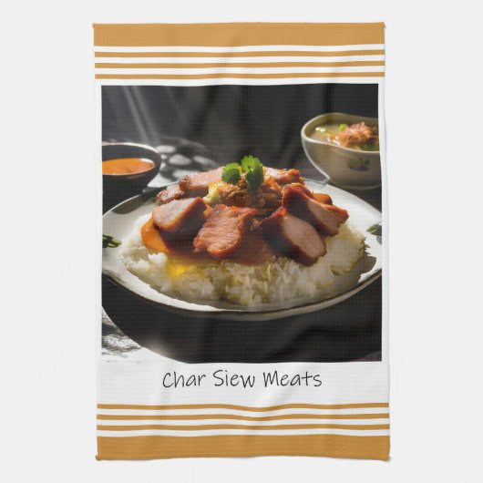 Singapour Char Siew Viandes Serviette de cuisine (Vertical)