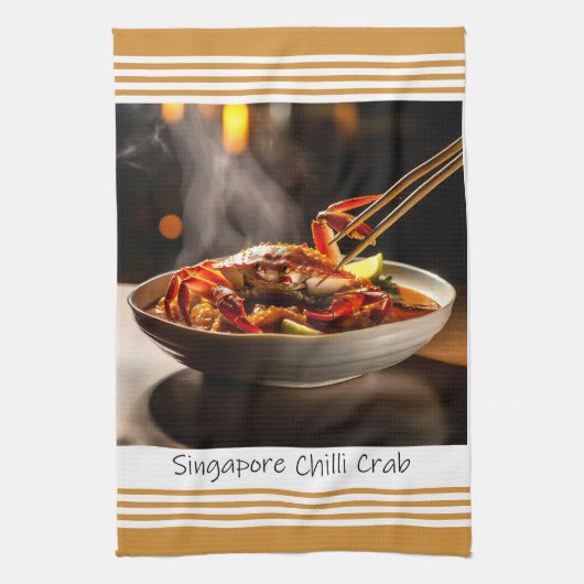 Singapour Chili Crab serviette de cuisine (Vertical)