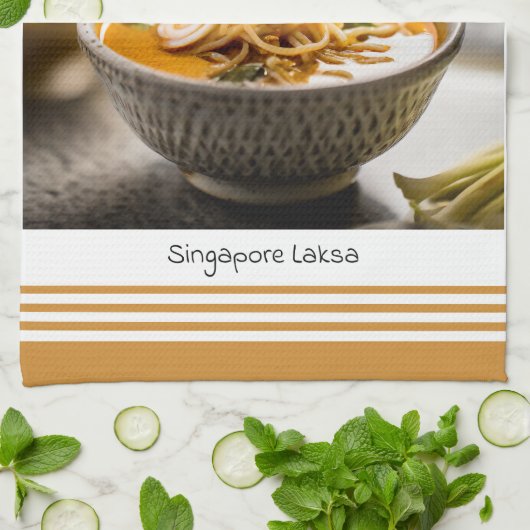 Singapour Laksa Serviette de cuisine (Plié)