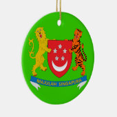 SINGAPOUR* Ornement de Noël personnalisé (Droite)