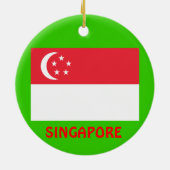 SINGAPOUR* Ornement de Noël personnalisé (Dos)