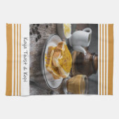 Singapour Toast Kaya & Kopi Serviette de cuisine (Horizontal)