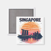 SINGAPOURE MAGNEET (Voorkant / Achterkant)