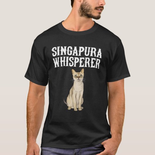 Singapura Wisperer Cat T-shirt (Voorkant)
