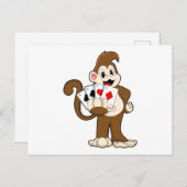 Singe au Poker avec cartes de Poker (Devant / Derrière)