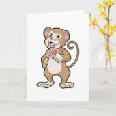 Singe au poker avec cartes de poker (Fleur jaune)