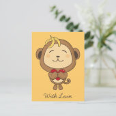 Singe avec amour Carte postale (Debout devant)