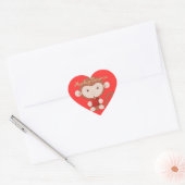 Singe avec autocollants Apple Heart (Enveloppe)