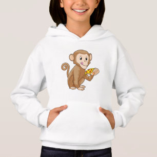 Singe avec morceau de pizza