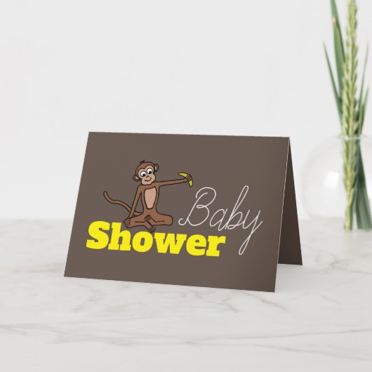 Singe, Baby shower Invitation (Devant)