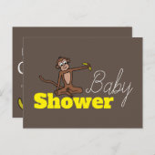 Singe, Baby shower Invitation (Devant / Derrière)