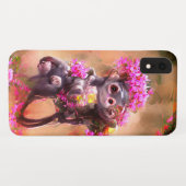 Singe bébé avec Fleurs iPhone / coque ipad (Dos (Horizontal))