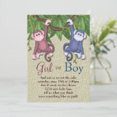 Singe bleu rose Genre Reveillez les Invitations de (Debout devant)