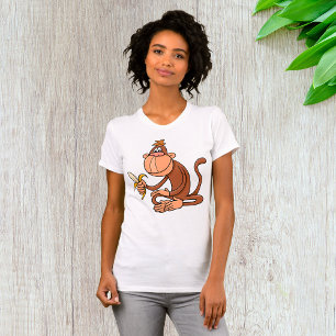 Singe Brown Avec T-shirt Banane