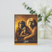 Singe | Carte postale vintage d'animal de compagni (Debout devant)