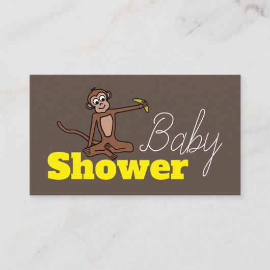 Singe Cheeky, Baby shower Invitation de billets (Devant)