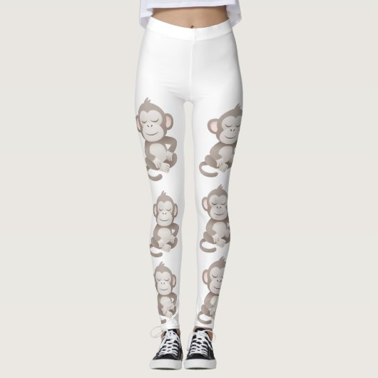 Singe Confiant – Leggings de Confort Quotidien (Devant)