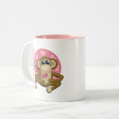 Singe d'amour - singe mignon avec la tasse de (Devant gauche)