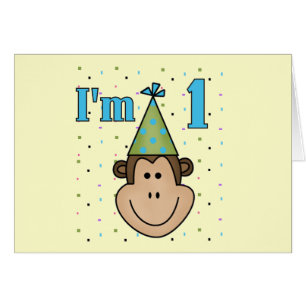 Singe dans le Casquette du Parti 1er Anniversaire 