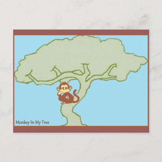Singe Dans Mon Arbre Cartes Postales (Devant)
