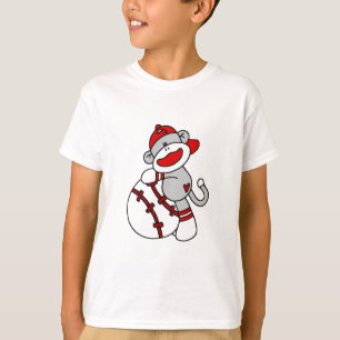 Singe de chaussette avec des T-shirts et des