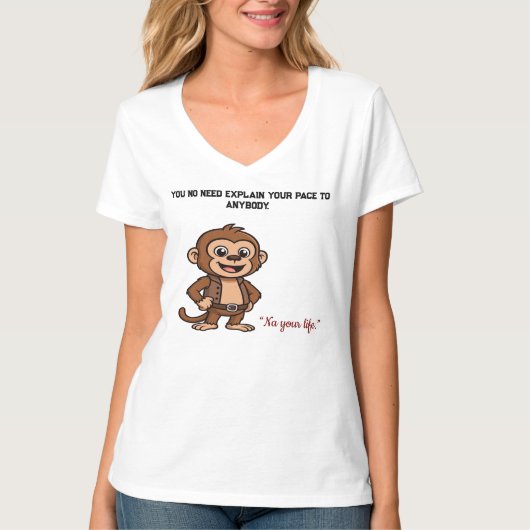 Singe de Confiance Calme – T-Shirt Progrès Silenci (Devant)