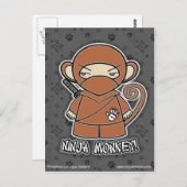 Singe de Ninja ! Carte postale (Devant / Derrière)