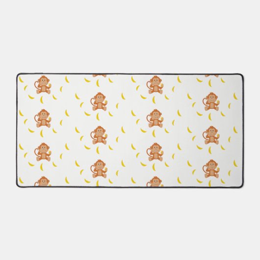 Singe et bananes blanc motif (Recto)