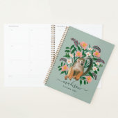 Singe floral vert Monogrammé Sage 2023 (Devant avec enveloppe)