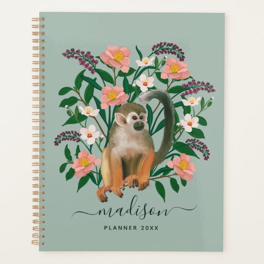 Singe floral vert Monogrammé Sage 2023 (Devant)