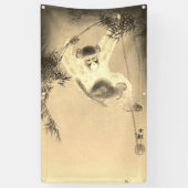 SINGE JAPONAIS À BAMBOO VINYL Bannière W/GROMMET (Vertical)