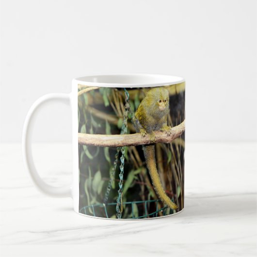 Singe Marmoset En alerte, Mug De Café (Gauche)