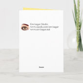 Singe mignon sur la carte d'anniversaire de (Dos)