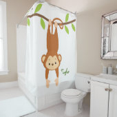 Singe personnalisé, rideau de douche pour enfant (En situation)