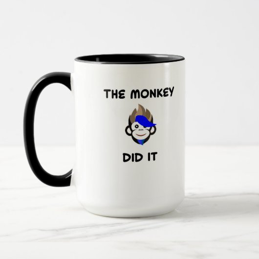 Singe punk Le singe l'a fait Mug (Gauche)