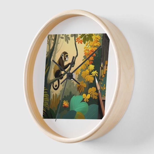 singe qui regarde quelque part. horloges (Angle)