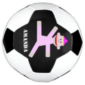 Singe rose balle de football personnalisée (Tourné)