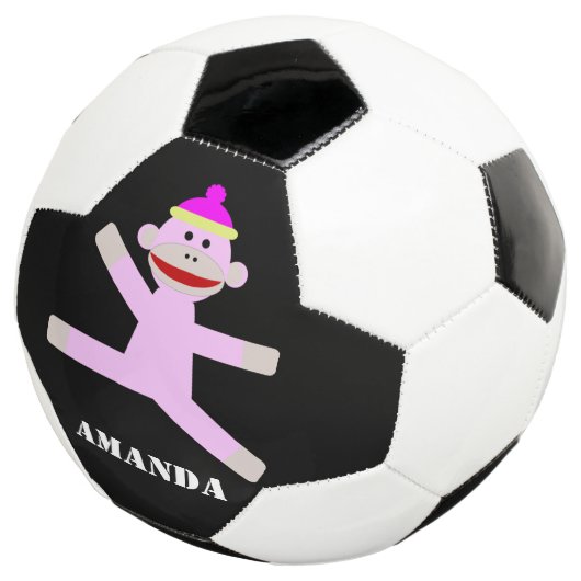Singe rose balle de football personnalisée (3/4)