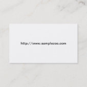 Singe sur l'arbre, carte de visite du zoo (Dos)