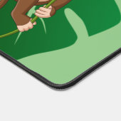 Singe sur un mât de bureau d'étude de la vigne (Coin)