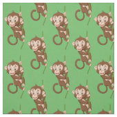 Singe sur un tissu de design viticole (Échantillon)