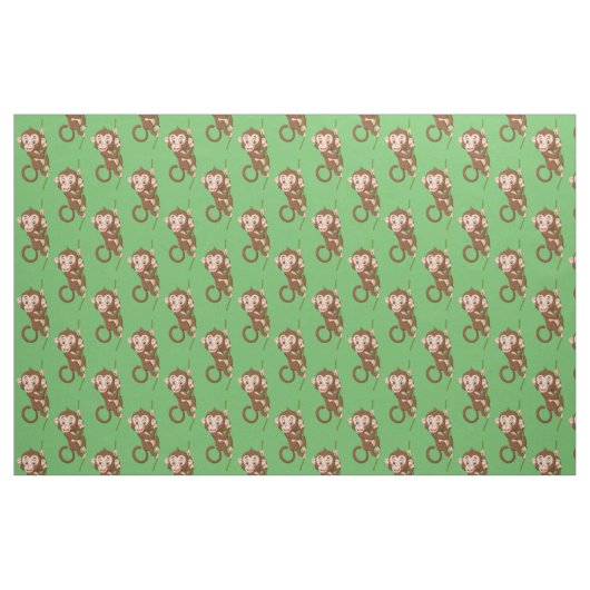 Singe sur un tissu de design viticole (Fat Quarter)