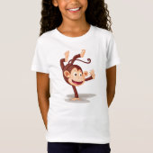 Singe Sur Une Main Filles T-Shirt (Devant)