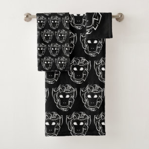 Singe tribal noir et blanc